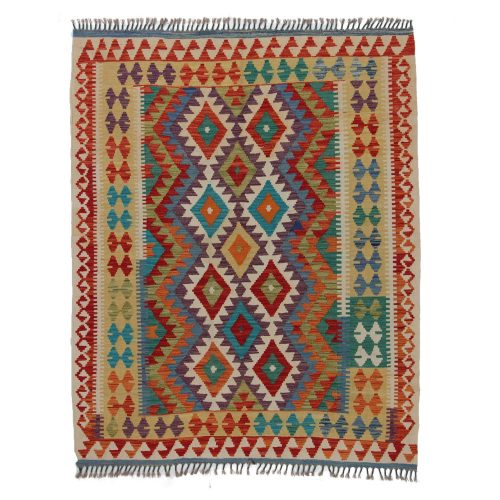 Kilim szőnyeg 194x158 kézi szövésű afgán gyapjú kilim