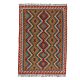 Kilim szőnyeg Chobi 126x178 kézi szövésű afgán gyapjú kilim