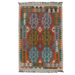 Kilim szőnyeg 154x104 kézi szövésű afgán gyapjú kilim
