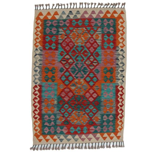 Afgán Kilim szőnyeg 150x105 kézi szövésű etnikai kilim