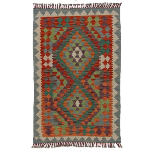 Afgán Kilim szőnyeg 136x88 kézi szövésű etnikai kilim