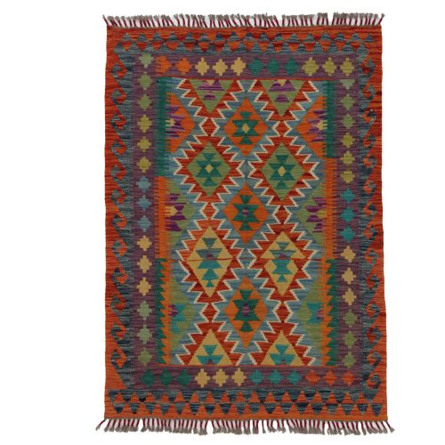 Kilim szőnyeg 144x106 kézi szövésű afgán gyapjú kilim