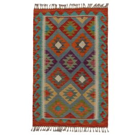   Chobi Kilim szőnyeg 123x79 kézi szövésű afgán gyapjú kilim