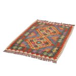 Chobi Kilim szőnyeg 117x87 kézi szövésű afgán gyapjú kilim