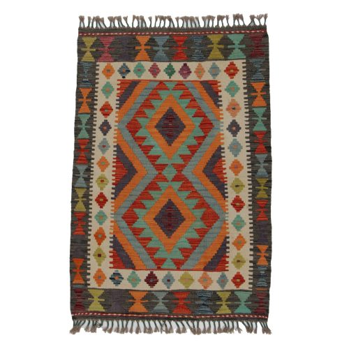 Afgán Kilim szőnyeg 129x89 kézi szövésű etnikai kilim