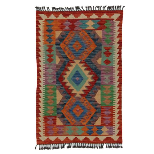 Afgán Kilim szőnyeg 126x80 kézi szövésű etnikai kilim