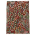 Kilim szőnyeg 253x179 kézi szövésű afgán gyapjú kilim
