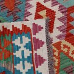 Kilim szőnyeg 253x179 kézi szövésű afgán gyapjú kilim