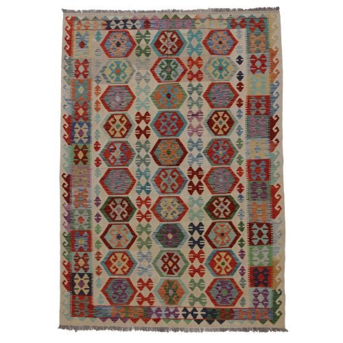 Kilim szőnyeg Chobi 249x177 kézi szövésű afgán gyapjú kilim