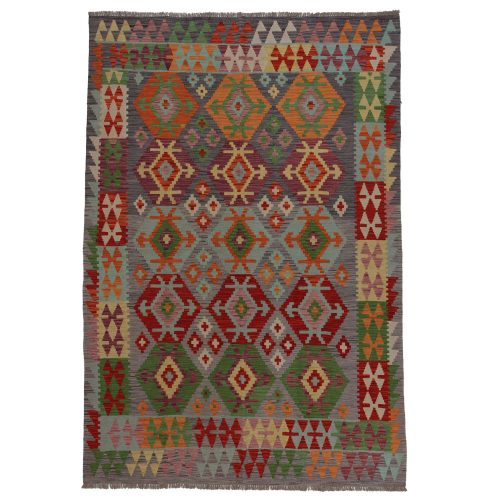 Kilim szőnyeg 257x176 kézi szövésű afgán gyapjú kilim