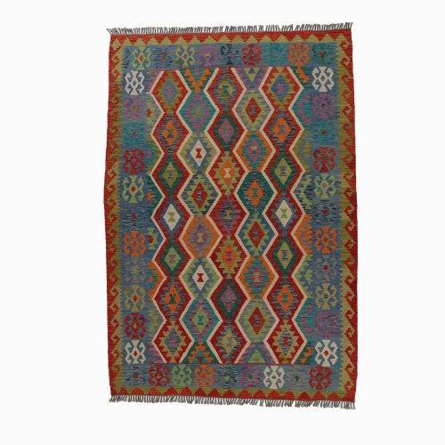 Kilim szőnyeg 211x302 kézi szövésű afgán gyapjú kilim