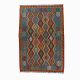 Kilim szőnyeg 211x302 kézi szövésű afgán gyapjú kilim