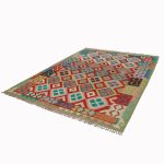 Kilim szőnyeg 205x293 kézi szövésű afgán gyapjú kilim