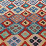 Kilim szőnyeg 205x293 kézi szövésű afgán gyapjú kilim