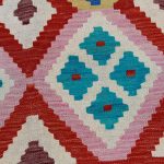 Kilim szőnyeg 205x293 kézi szövésű afgán gyapjú kilim