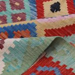 Kilim szőnyeg 205x293 kézi szövésű afgán gyapjú kilim