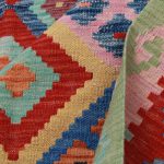 Kilim szőnyeg 205x293 kézi szövésű afgán gyapjú kilim