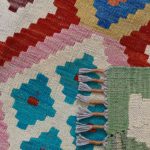 Kilim szőnyeg 205x293 kézi szövésű afgán gyapjú kilim