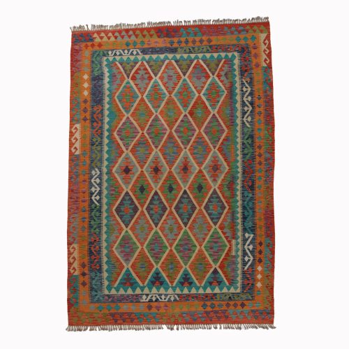 Kilim szőnyeg 207x300 kézi szövésű afgán gyapjú kilim