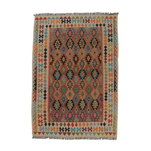 Kilim szőnyeg 205x288 kézi szövésű afgán gyapjú kilim