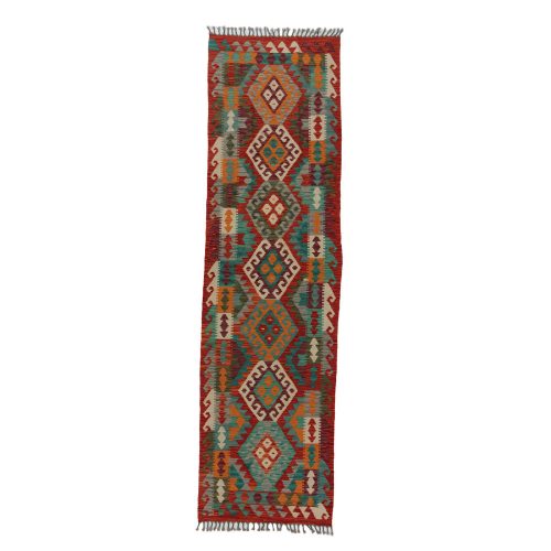 Kilim szőnyeg Chobi 82x291 kézi szövésű afgán gyapjú kilim