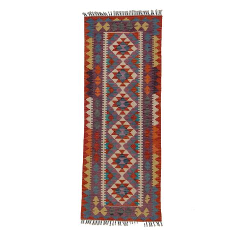 Kilim futószőnyeg 73x193 kézi szövésű afgán gyapjú kilim