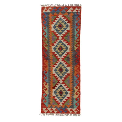 Kilim futószőnyeg 70x194 kézi szövésű afgán gyapjú kilim