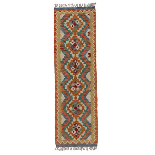 Kilim futószőnyeg 66x215 kézi szövésű afgán gyapjú kilim