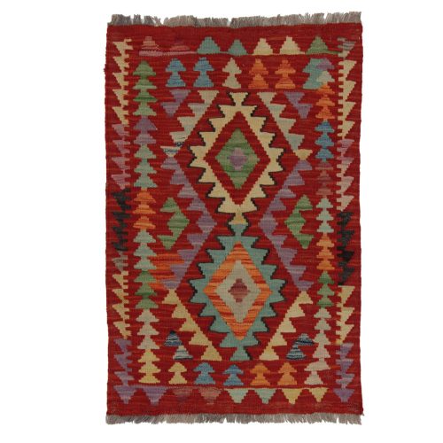 Etnikai Kilim szőnyeg 98x66 kézi szövésű afgán gyapjú kilim