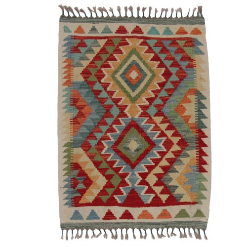 Etnikai Kilim szőnyeg 95x70 kézi szövésű afgán gyapjú kilim