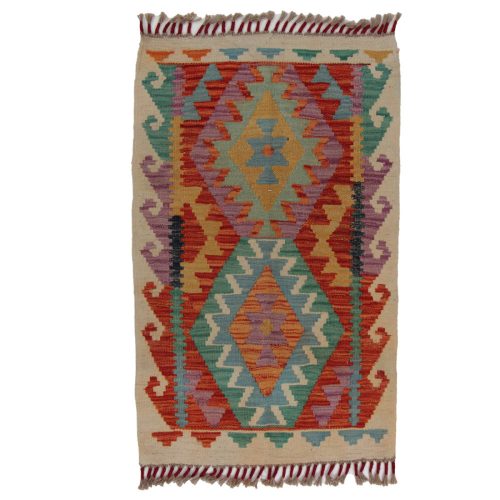 Etnikai Kilim szőnyeg 96x61 kézi szövésű afgán gyapjú kilim