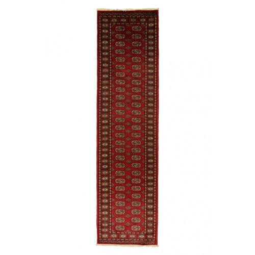 Futószőnyeg bordó Bokhara 81x308 kézi csomózású pakisztáni szőnyeg
