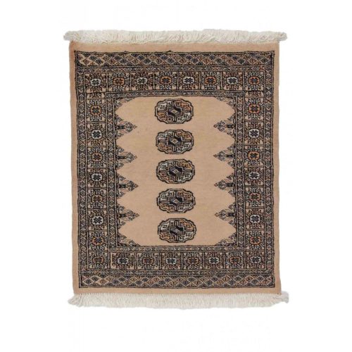 Pakisztáni szőnyeg bézs Bokhara 83x100 kézi csomózású nappali szőnyeg