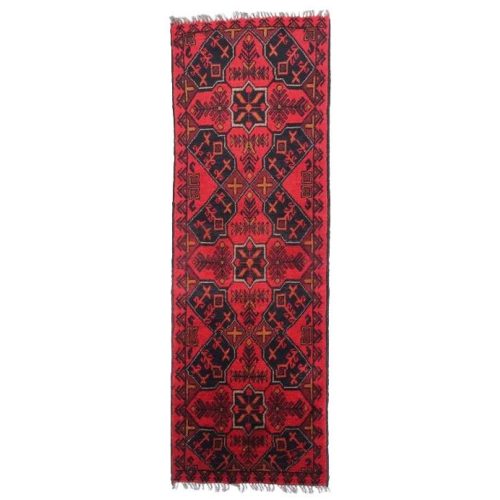 Futószőnyeg bordó Kargai 47x145 kézi csomózású afgán szőnyeg