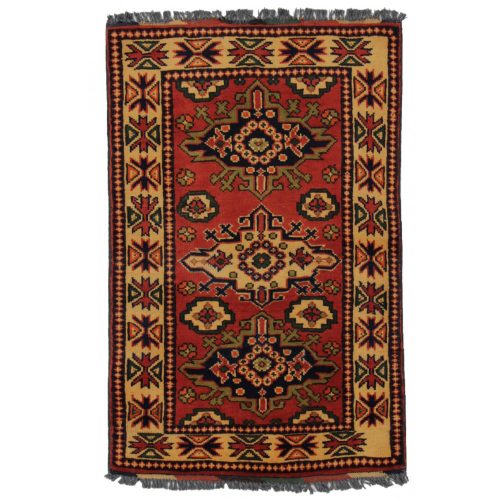Afgán szőnyeg barna Kargai 59x92 kézi csomózású nappali szőnyeg