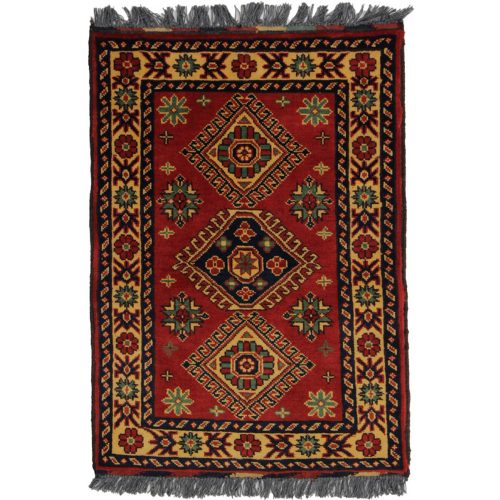 Keleti szőnyeg barna Kargai 62x93 kézi csomózású Afgán szőnyeg