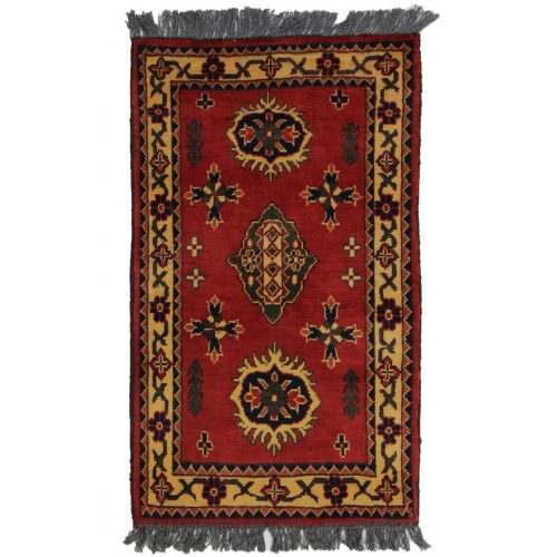 Afgán szőnyeg barna Kargai 59x100 kézi csomozású gyapjú szőnyeg