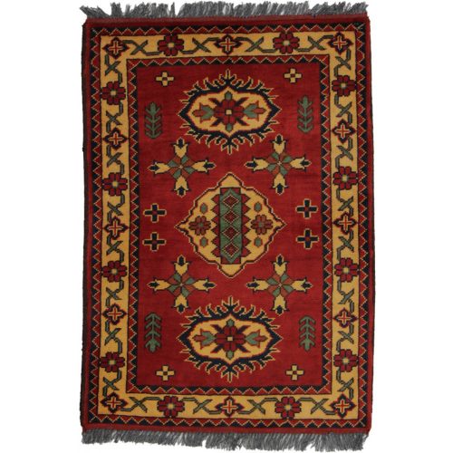 Keleti szőnyeg barna Kargai 63x91 kézi csomózású Afgán szőnyeg