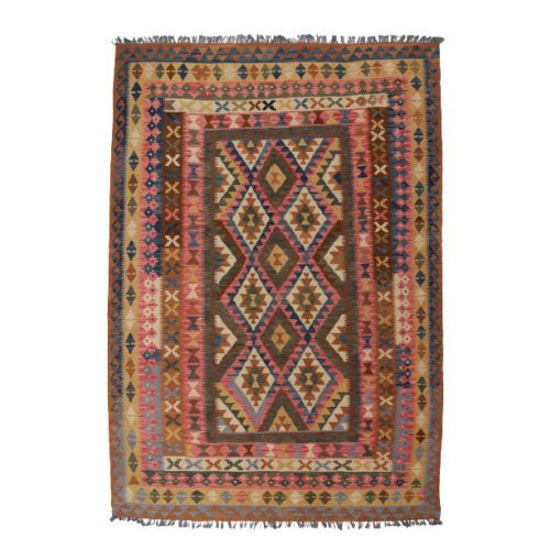 Kilim szőnyeg 208x302 kézi szövésű afgán gyapjú kilim