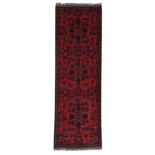 Keleti szőnyeg bordó Caucasian 52x143 kézi csomozású Afgán szőnyeg