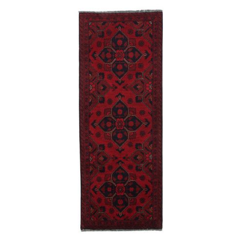 Keleti szőnyeg bordó Caucasian 52x140 kézi csomozású Afgán szőnyeg
