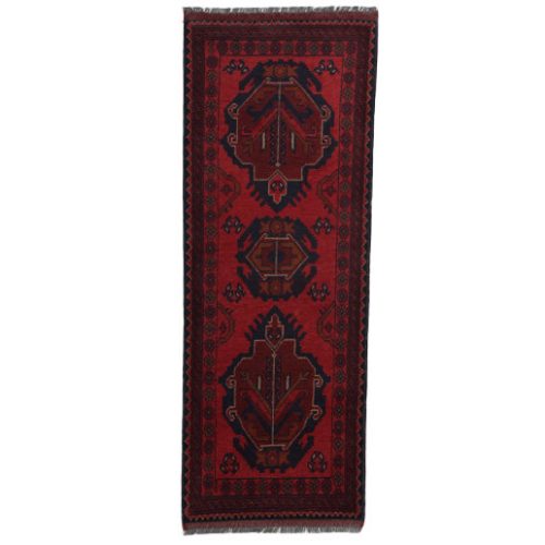 Keleti szőnyeg bordó Caucasian 55x149 kézi csomozású Afgán szőnyeg