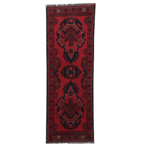 Keleti szőnyeg bordó Caucasian 50x147 kézi csomozású Afgán szőnyeg