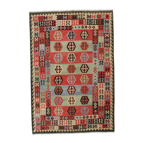 Kilim szőnyeg 202x293 kézi szövésű afgán gyapjú kilim