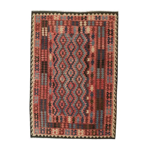 Kilim szőnyeg 204x293 kézi szövésű afgán gyapjú kilim