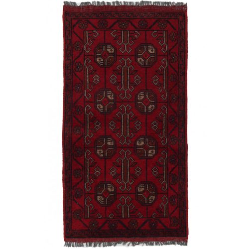 Keleti szőnyeg bordó Kargai 50x94 kézi csomózású Afgán szőnyeg