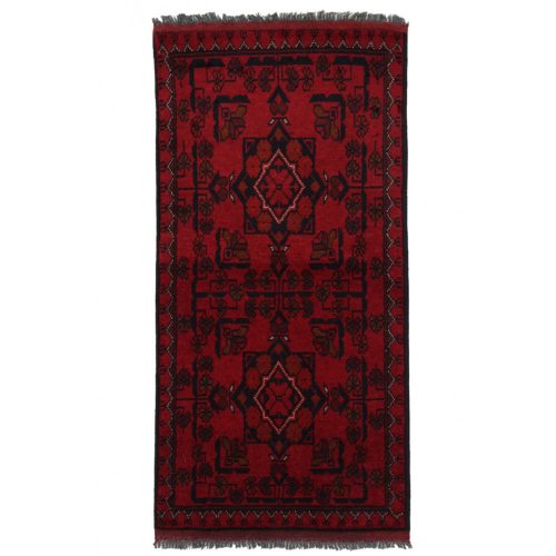 Afgán szőnyeg bordó Kargai 50x100 kézi csomózású keleti szőnyeg