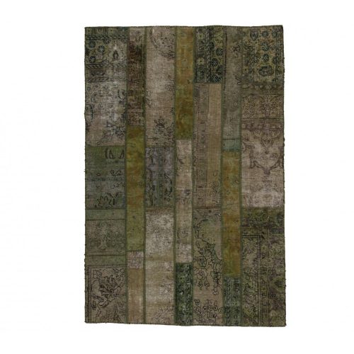 Vintage szőnyeg zöld 164x245 kézi szövésű nappali szőnyeg