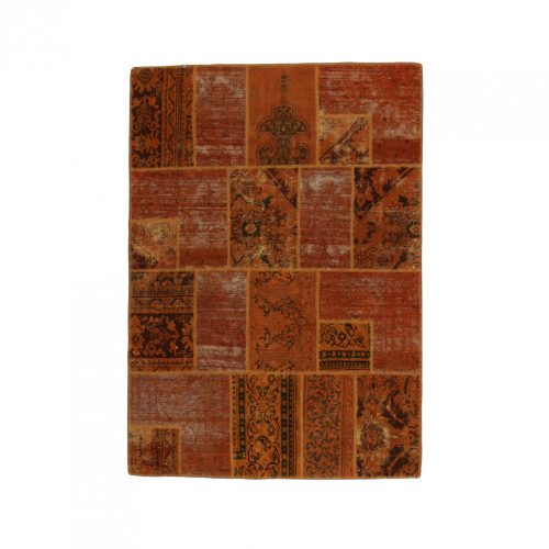 Patchwork szőnyeg narancs 167x236 kézi szövésű nappali szőnyeg