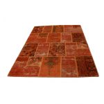 Patchwork szőnyeg narancs 167x236 kézi szövésű nappali szőnyeg